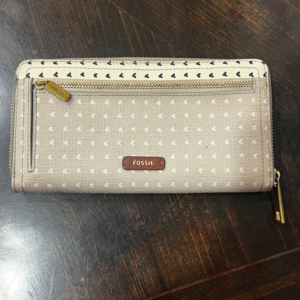 Fossil Zip-Around Wallet | Neutral Print